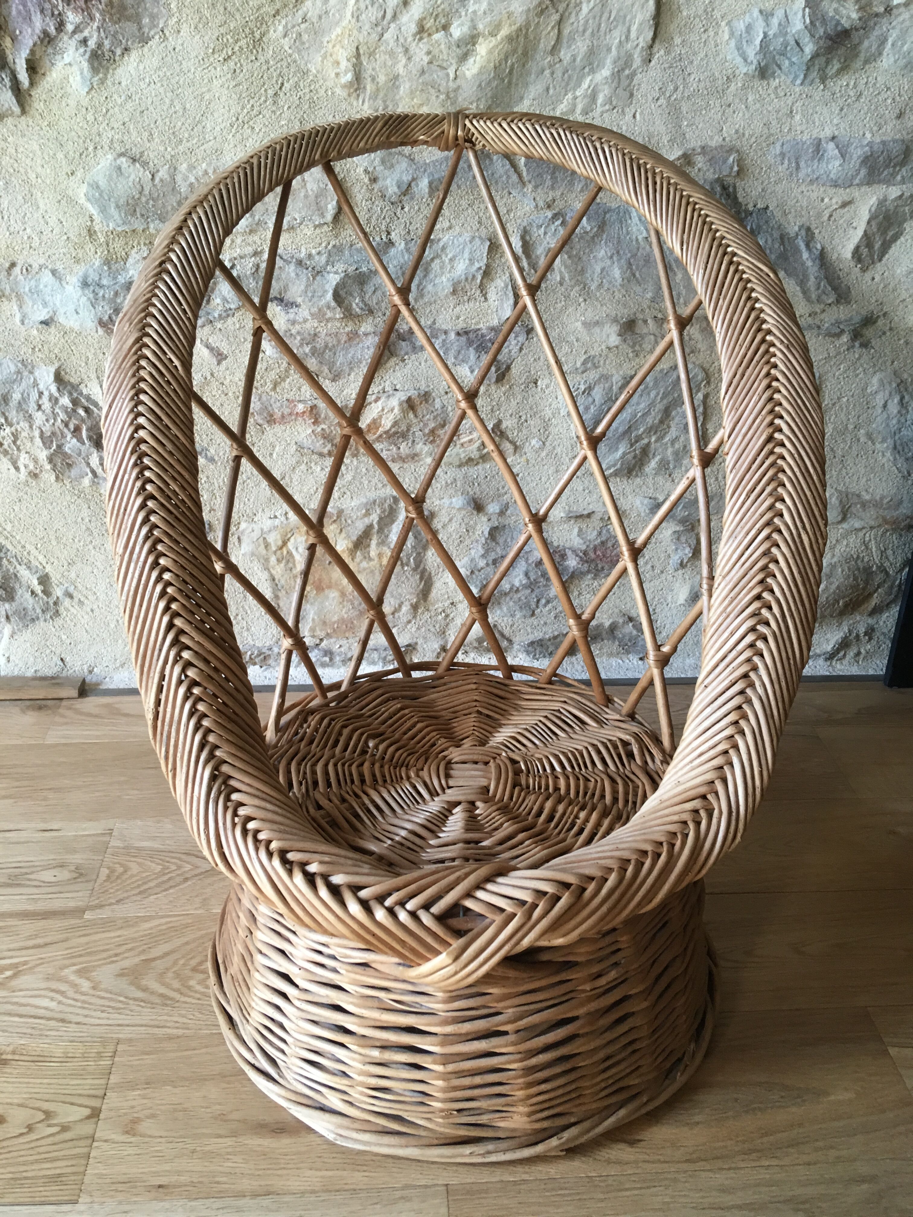 Child armchair rattan