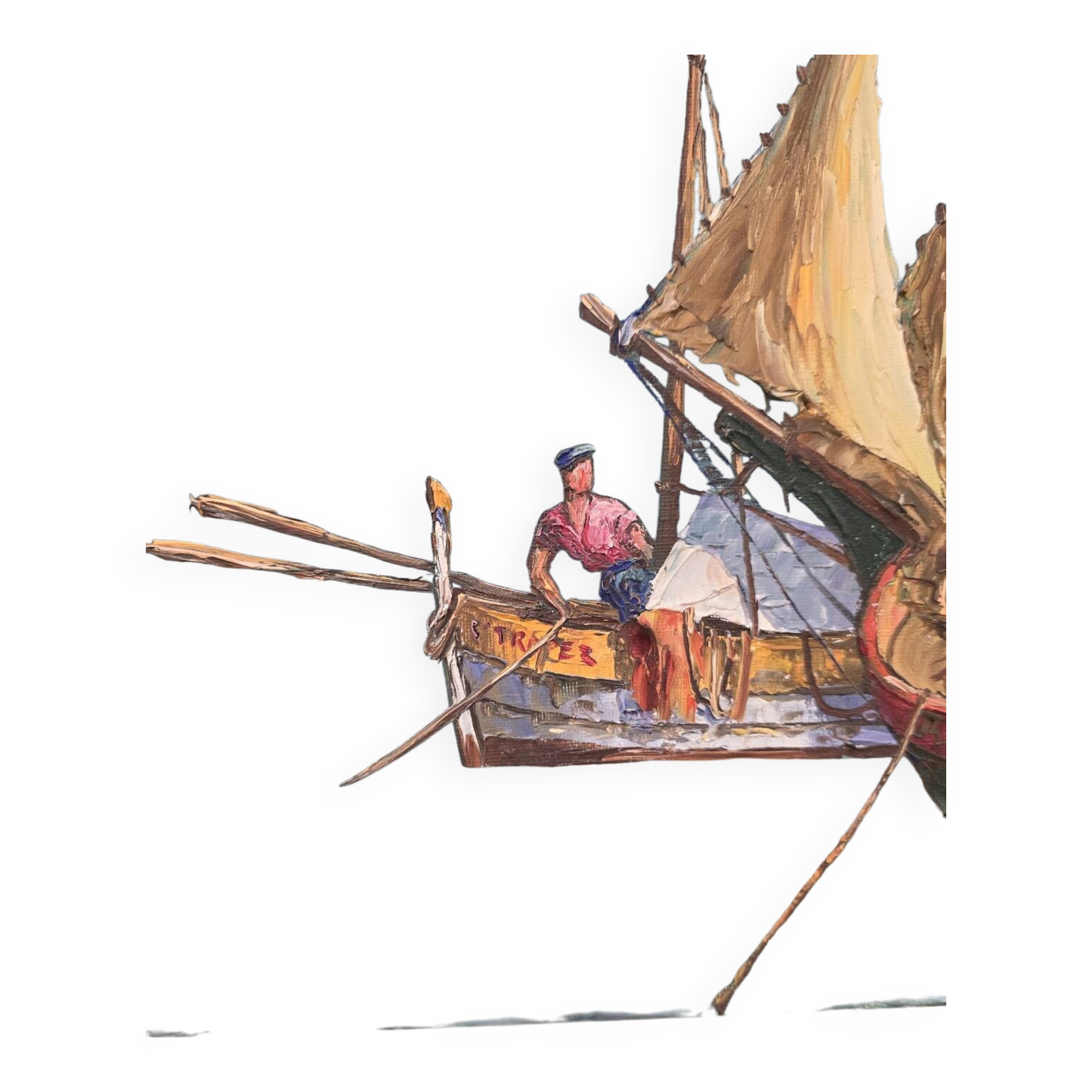 Scène portuaire St Tropez par Lucien Xim