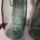 Lot 3 ideal green glass jars