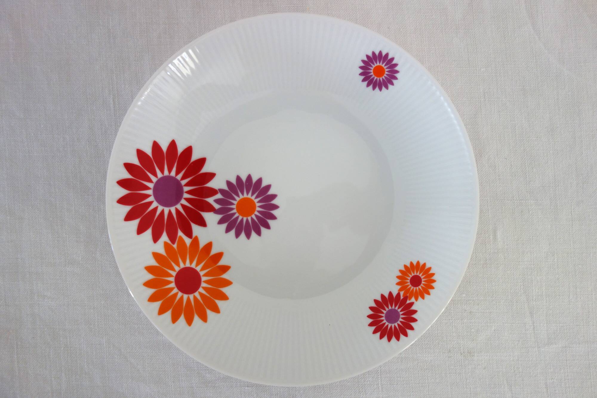8 Assiettes Creuses Seltmann Weiden West Germany 70's