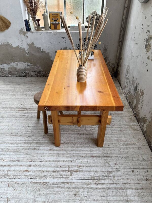 Table de ferme, mobilier de montagne, années 50