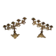 Pair of five-branched altar candlesticks