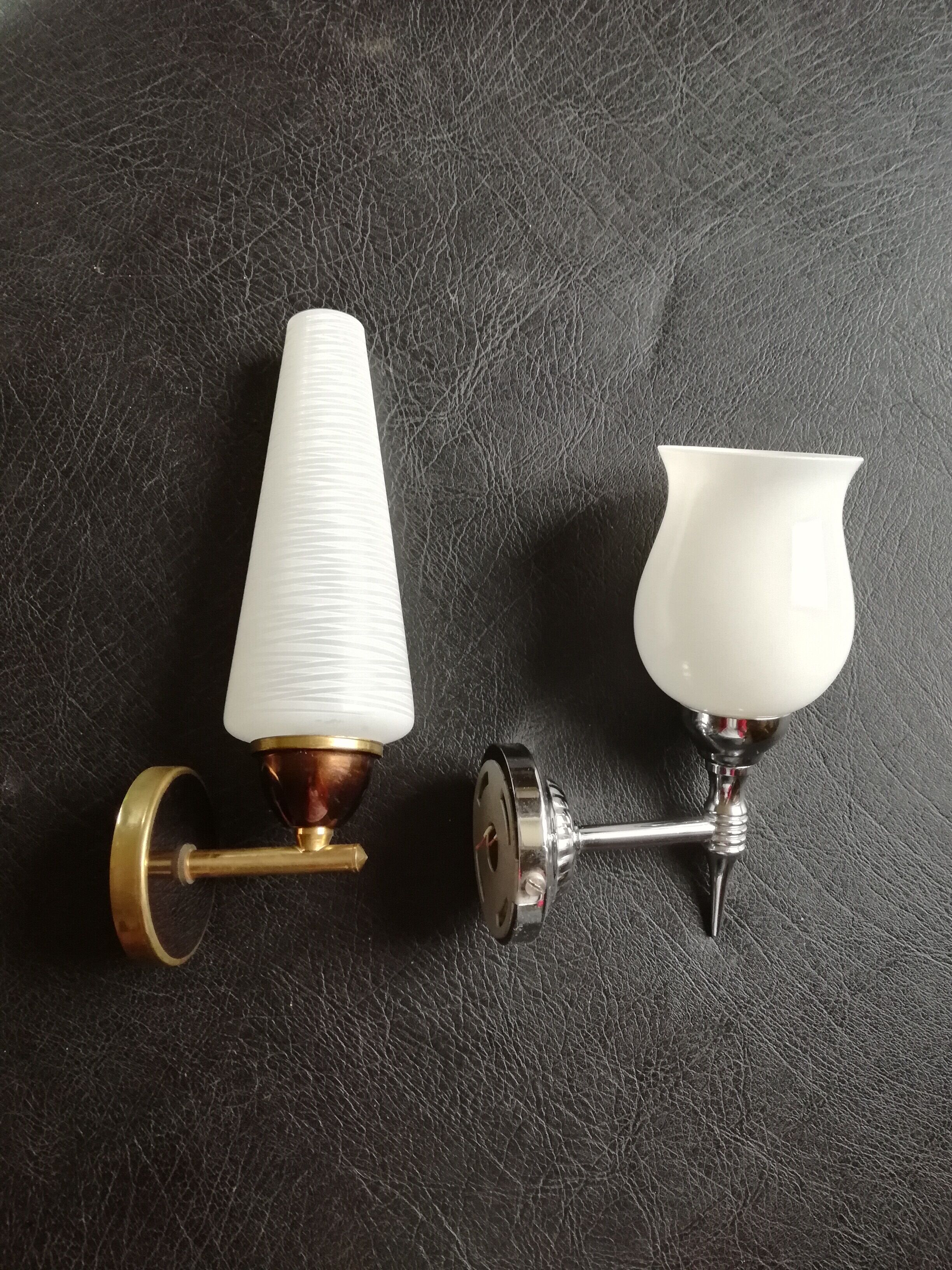 Mismatched sconces 1950