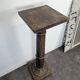 Fluted column side table in oak with a square top.