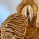 Rattan console mirrors