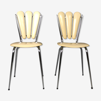 Pair of chairs "Petals" 70s