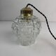 LOT OF 3 OLD VINTAGE BUBBLE GLASS HANGER LIGHTS