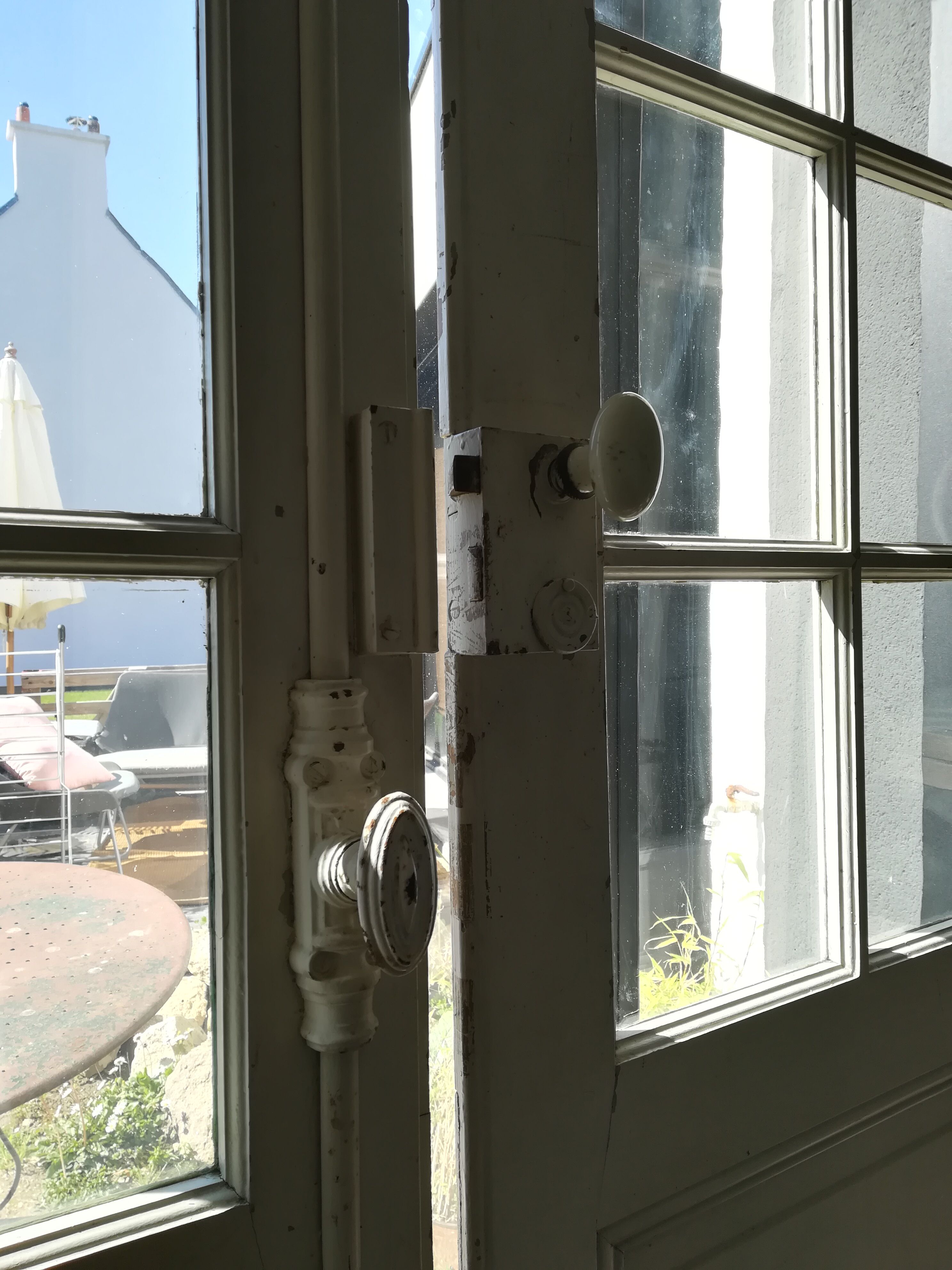 Pair of old glazed doors