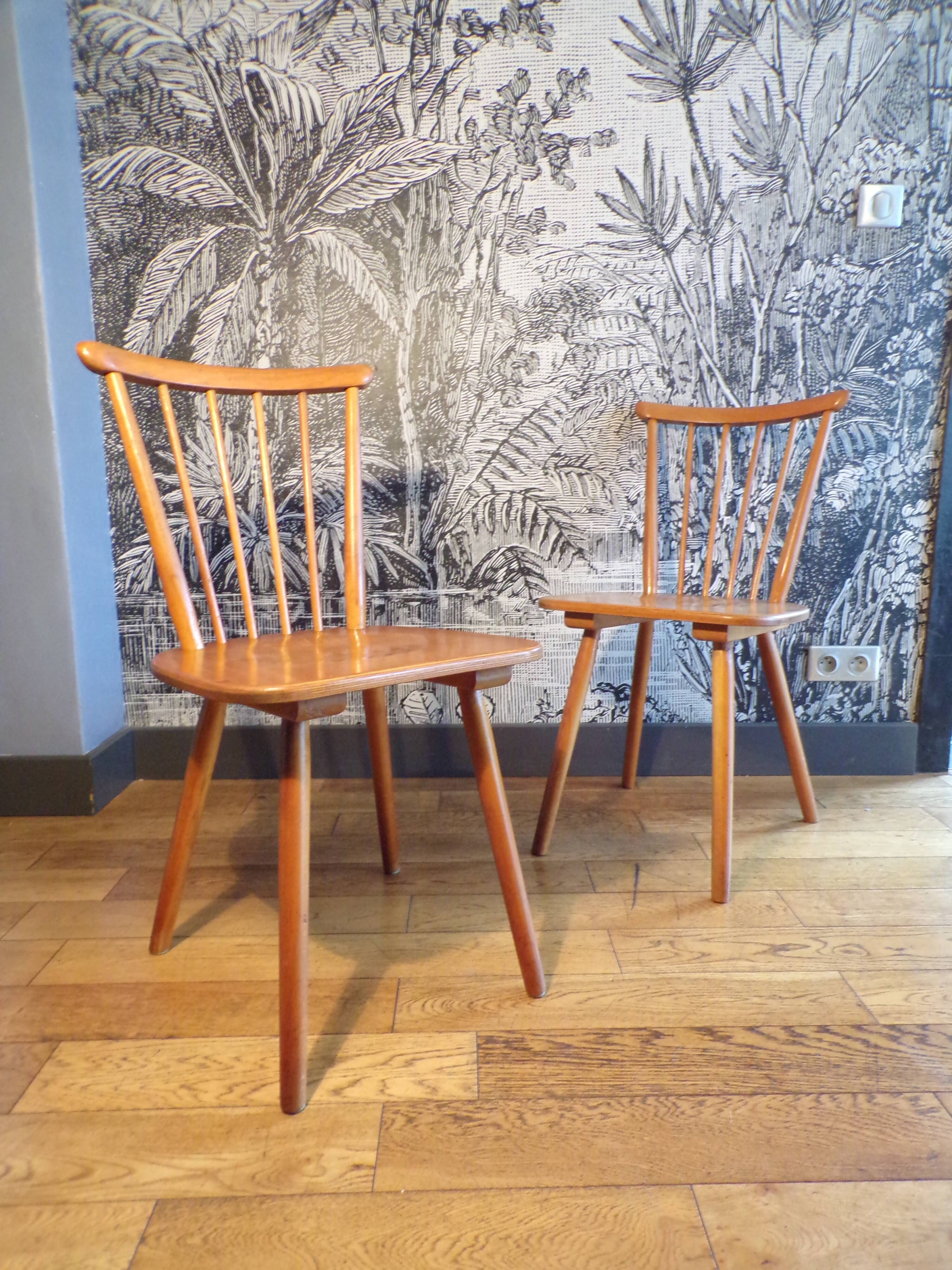 Pair of Scandinavian Windsor chairs