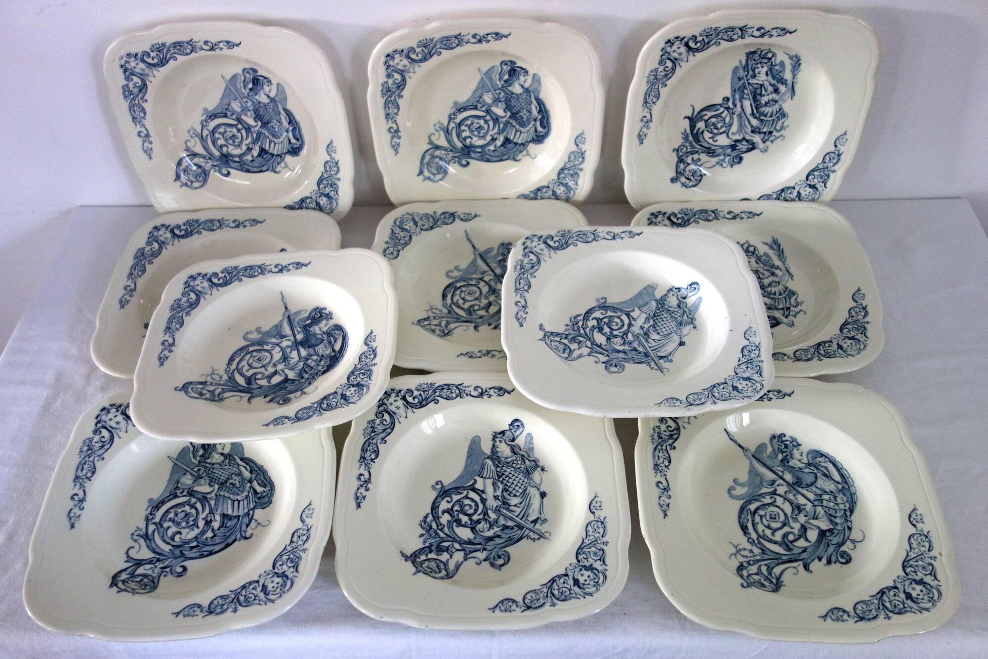 11 Terre de Fer Clairefontaine Renaissance 19th Century Plates