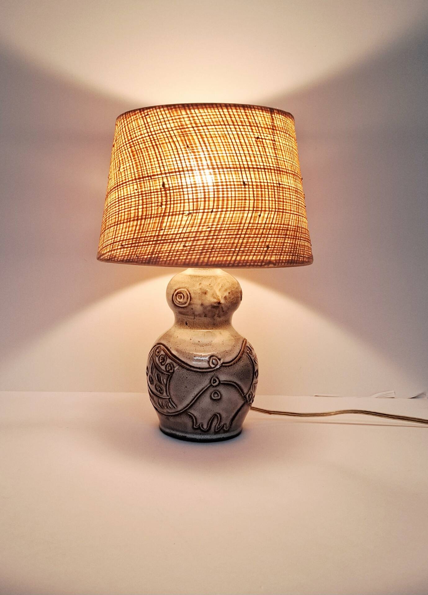 Lampe en céramique zoomorphe 70's