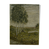 The shepherd - gouache on cardboard, Simon