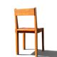 Chair S24 Pierre Chapo - Solid Elm & Cognac Leather Brutalist