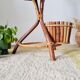 Vintage 3-tier plant stand in bamboo and rattan