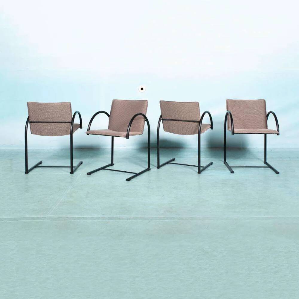 Set of four postmodern Metaform 'Cirkel' dining chairs.