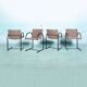 Set of four postmodern Metaform 'Cirkel' dining chairs.
