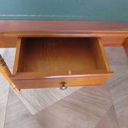 Minister's desk style L. Philippe – 2 drawers – cherry wood – faux leather desk mat
