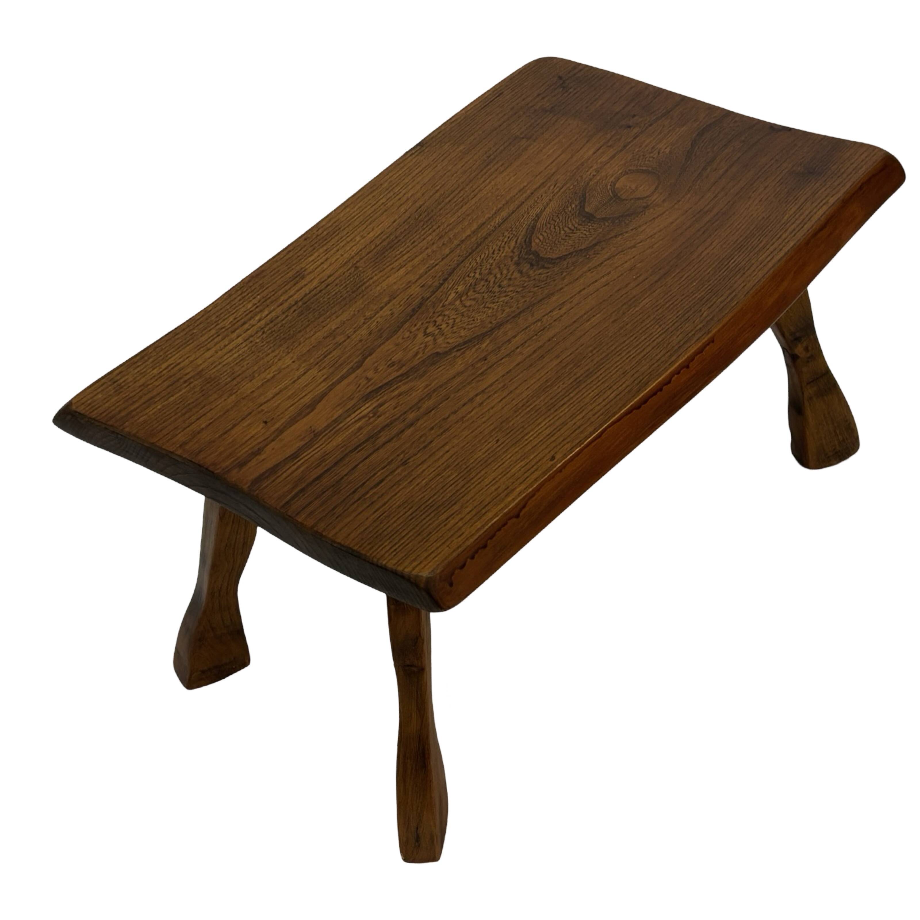 Vintage wooden side table small table wabi sabi natural design