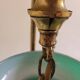 Vintage green opaline pendant light