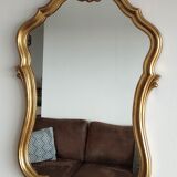 Large gilded mirror shell Louis XV style