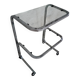 Chrome-plated metal shelf on legs, 1970s