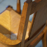 Set of six chairs and two brutalist armchairs mid-century 1950'