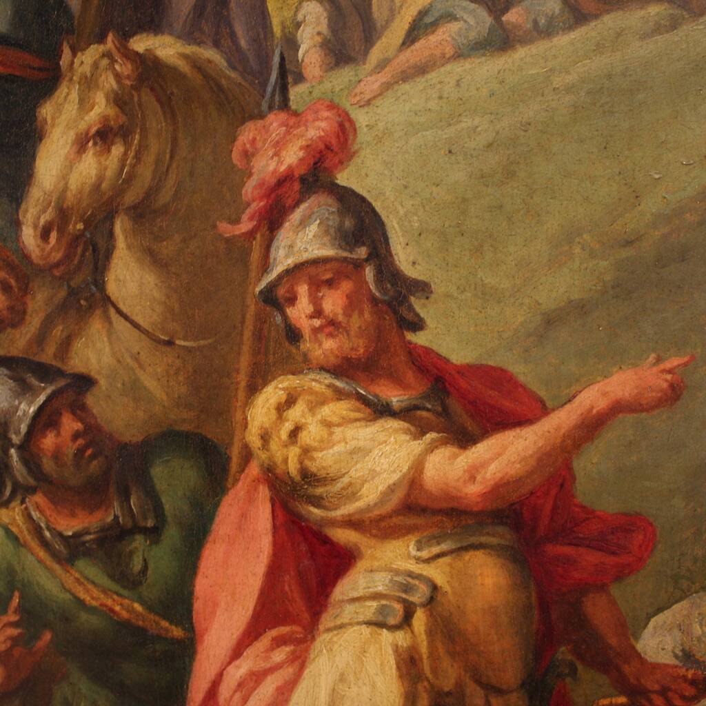 18th-century Italian panel painting, the Crossing of the Jordan