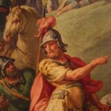 18th-century Italian panel painting, the Crossing of the Jordan