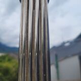 Large antique candle holder 45cm in silver metal