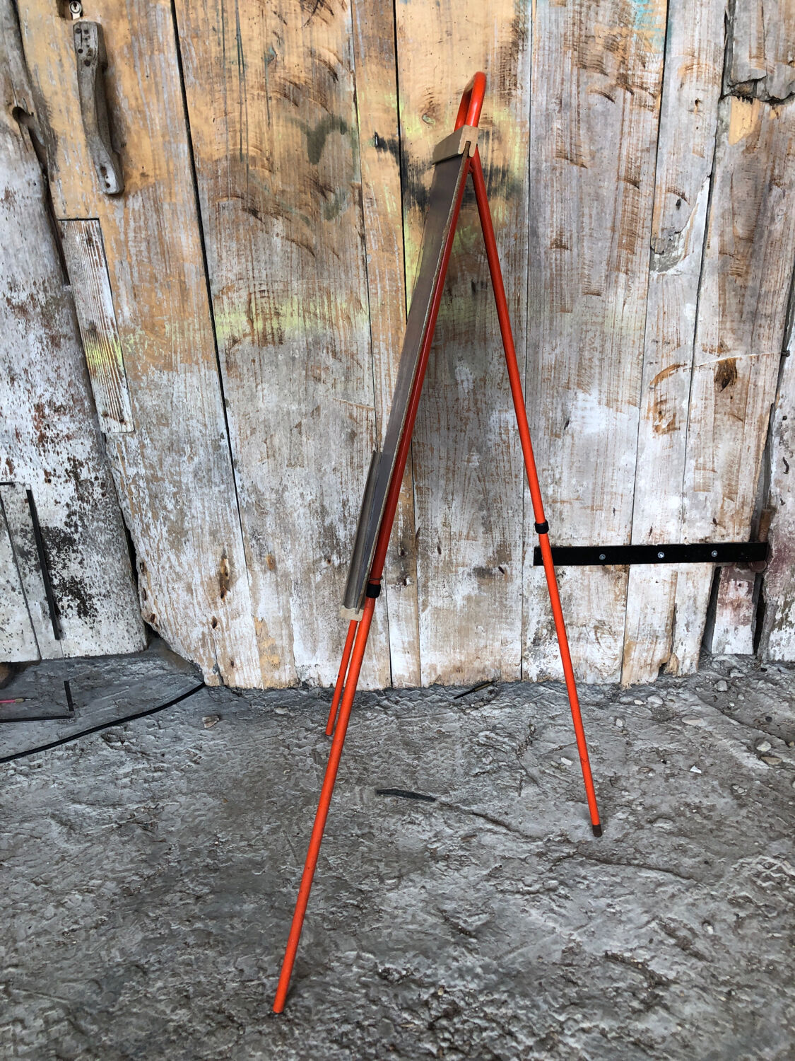 Old school board collapsible orange tube