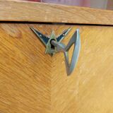 Secretary chest of drawers vintage light wood year 50 60