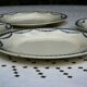 Set of 4 Salins earthenware plates, Vincennes model - Diam. 21.5cm