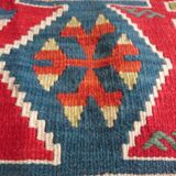Turkish Kilim carpet , woven by hand in pure wool, 200x125cm