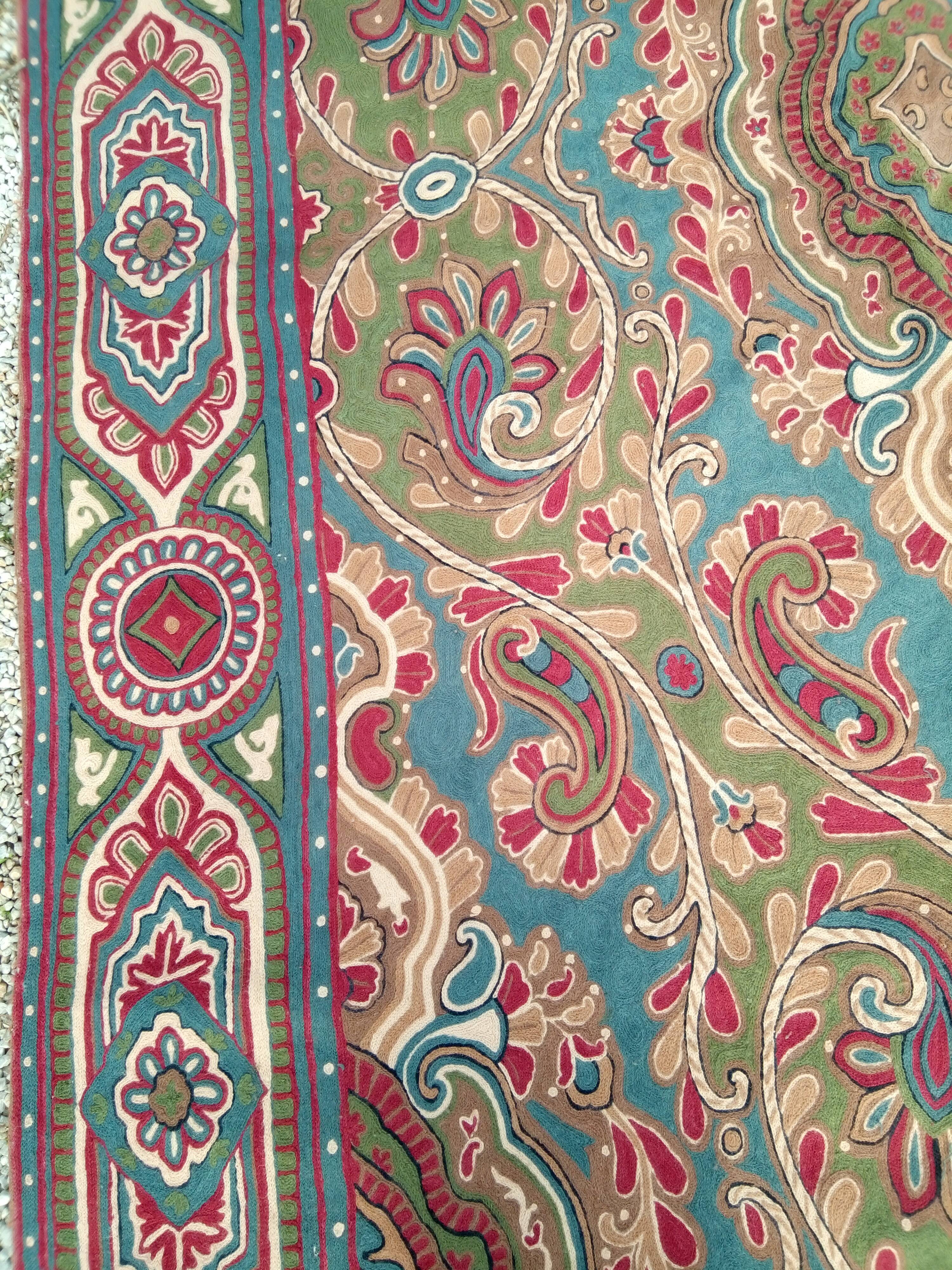 Indian carpet, designed by Elizabeth Paisley 275 x 183