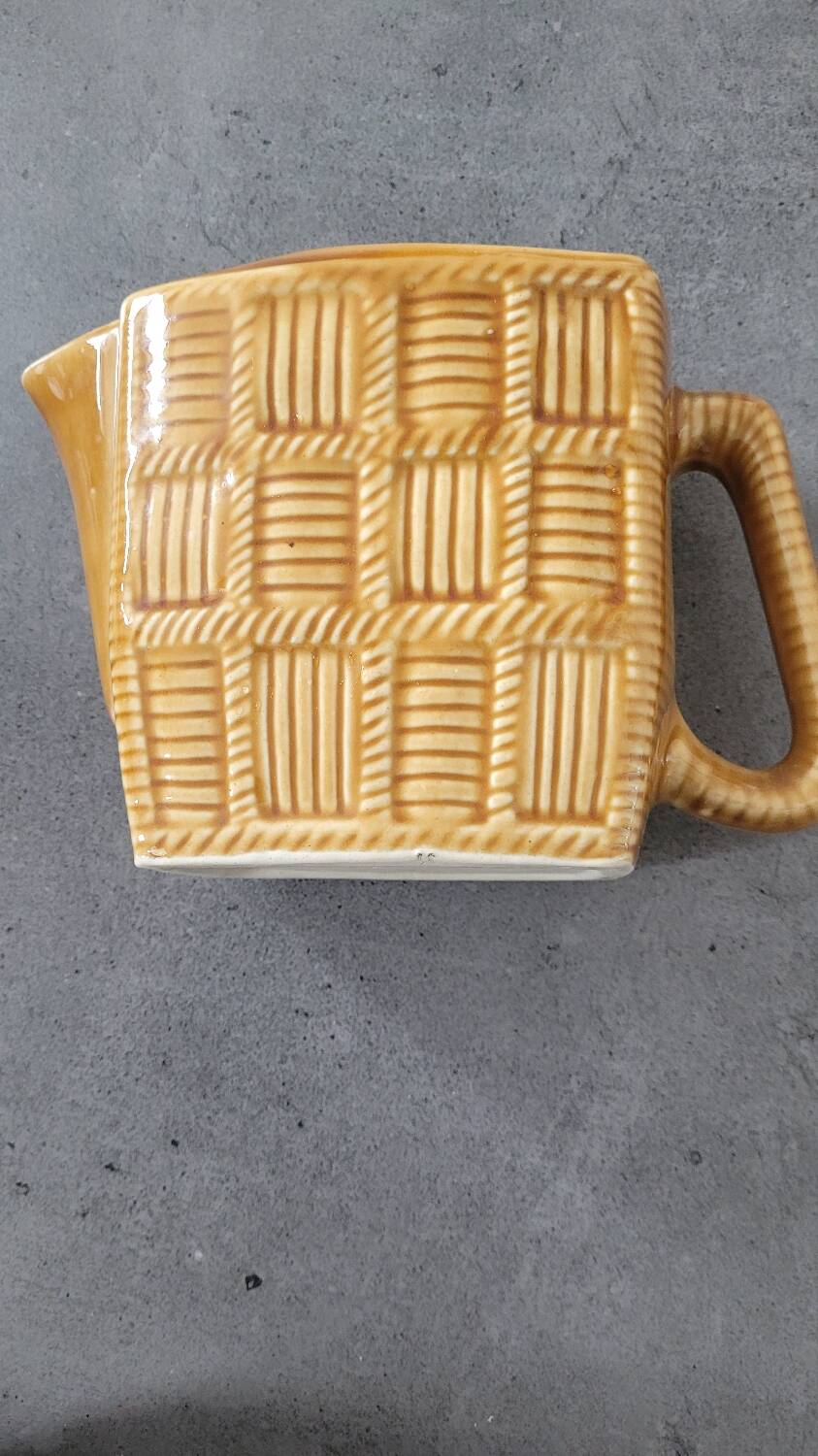 Sarreguemines earthenware jug