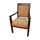 Empire office armchair in mahogany decor palmettes xviiith