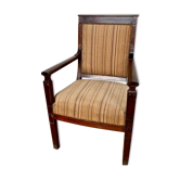 Fauteuil de bureau empire en acajou decor palmettes xviiième