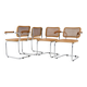 Ensemble de 4 chaises de salle à manger Style B32 de Marcel Breuer
