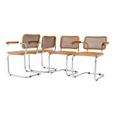 Set of 4 dining chairs Style B32 by Marcel Breuer