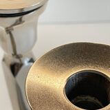 Pair of vintage cast aluminum candlesticks