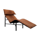 Cognac leather long chair, 'Skye' model by Tord Bjorklund, Sweden 1970s