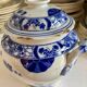 Creil and Montereau sugar pot in blue earthenware, "Japan" service circa 1895