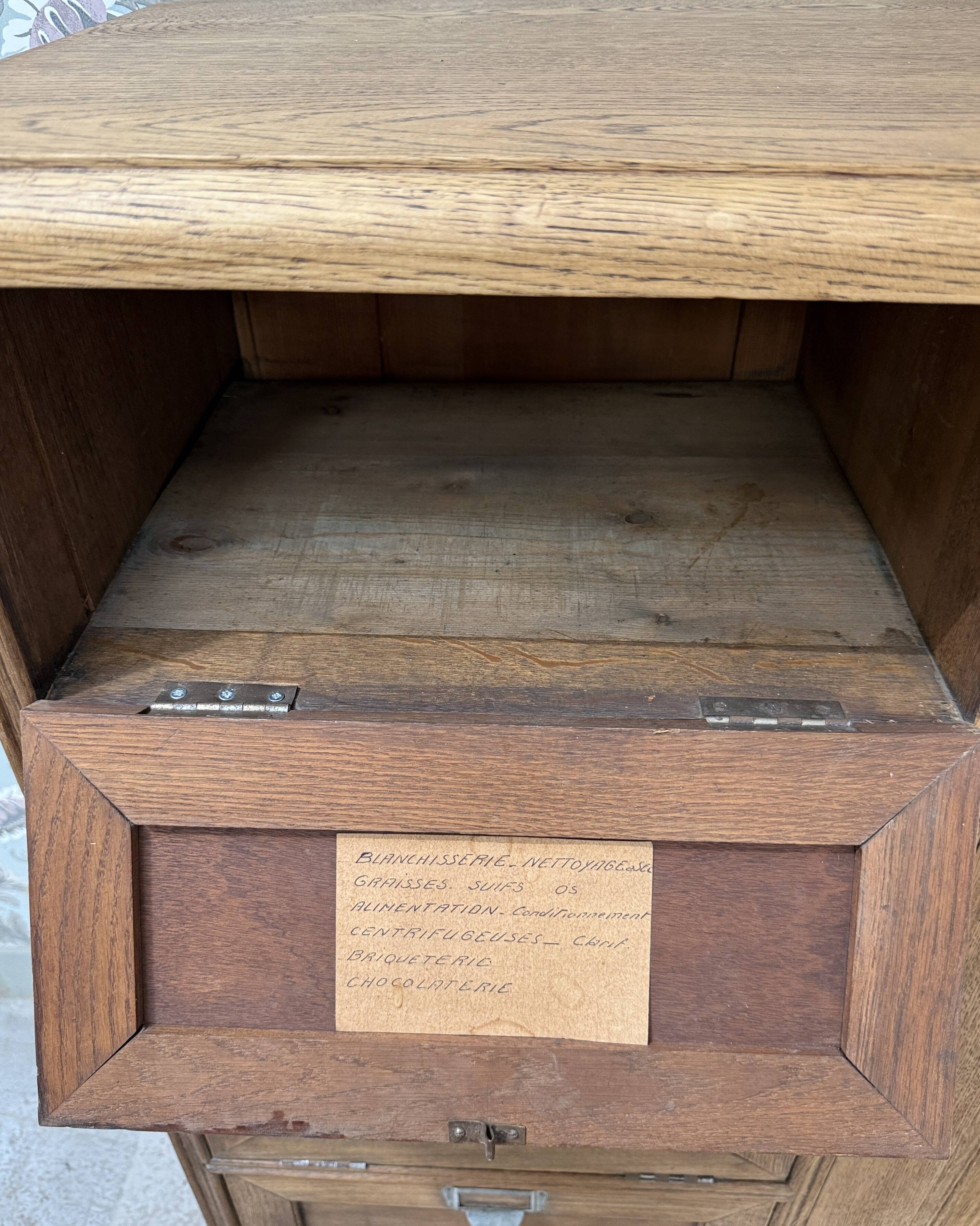 Renovated oak notary's office furniture.