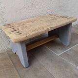Small stool wood & gray