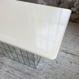 80s lacquered desk and mirror