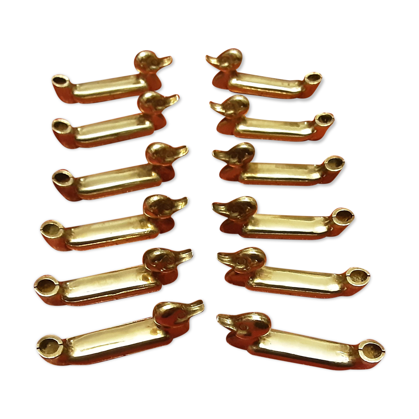 12 metal chrome duck knife holders