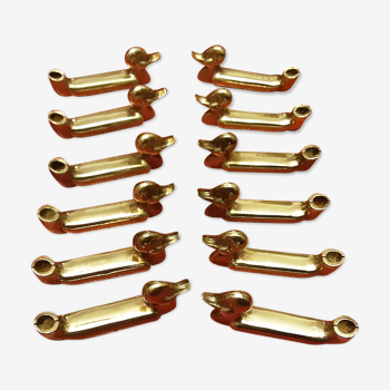 12 porte couteaux metal chromé canard