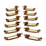 12 metal chrome duck knife holders