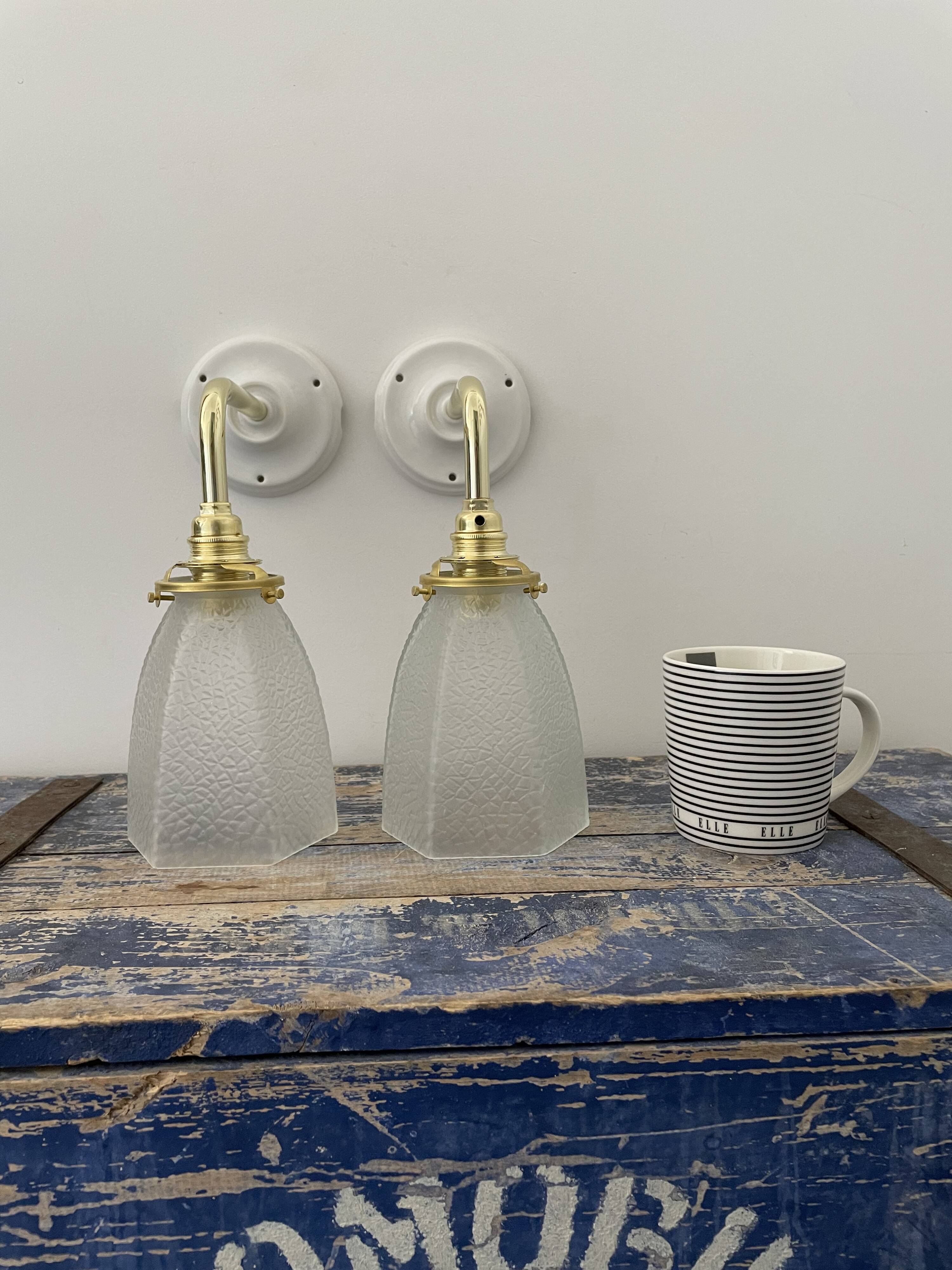 Pair of art deco wall lights