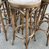 Set of 10 vintage bar stools